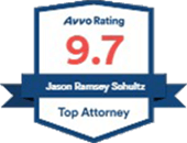 Logo Recognizing Jason R. Schultz P.C.'s affiliation with AVVO top attorney schultz